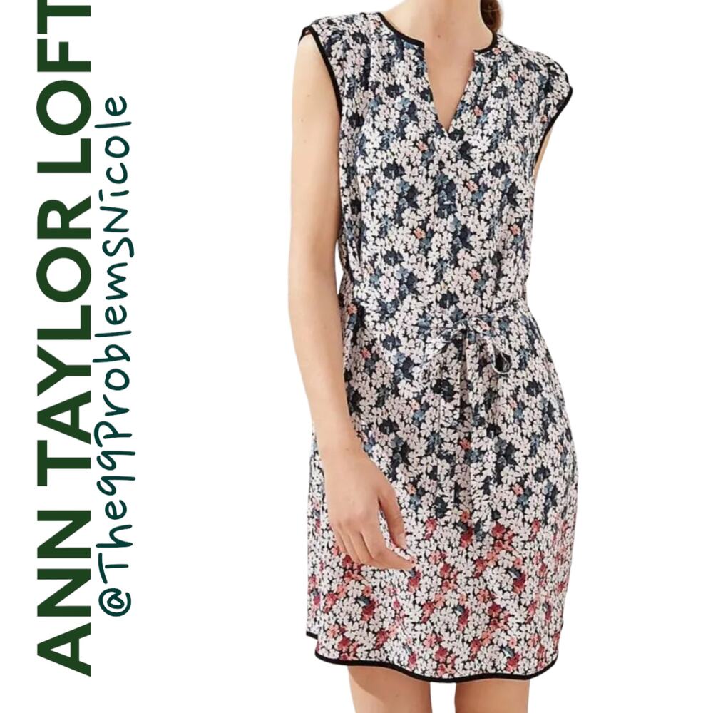 Loft Garden Split Neck Pocket Dress